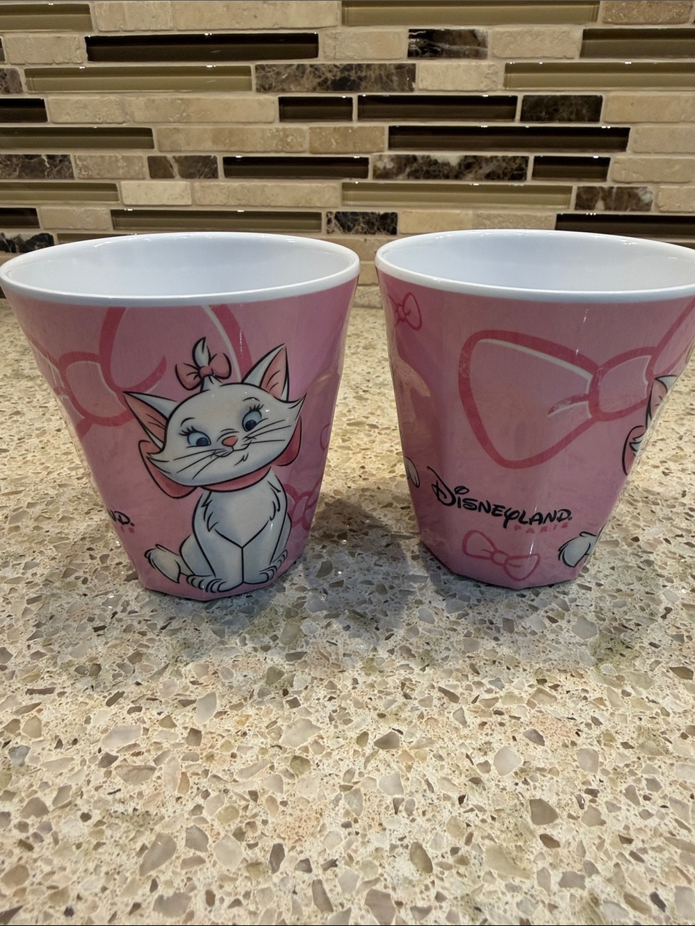 Disneyland Paris Exclusive Pink Marie Ceramic Tumblers - Set of 2
